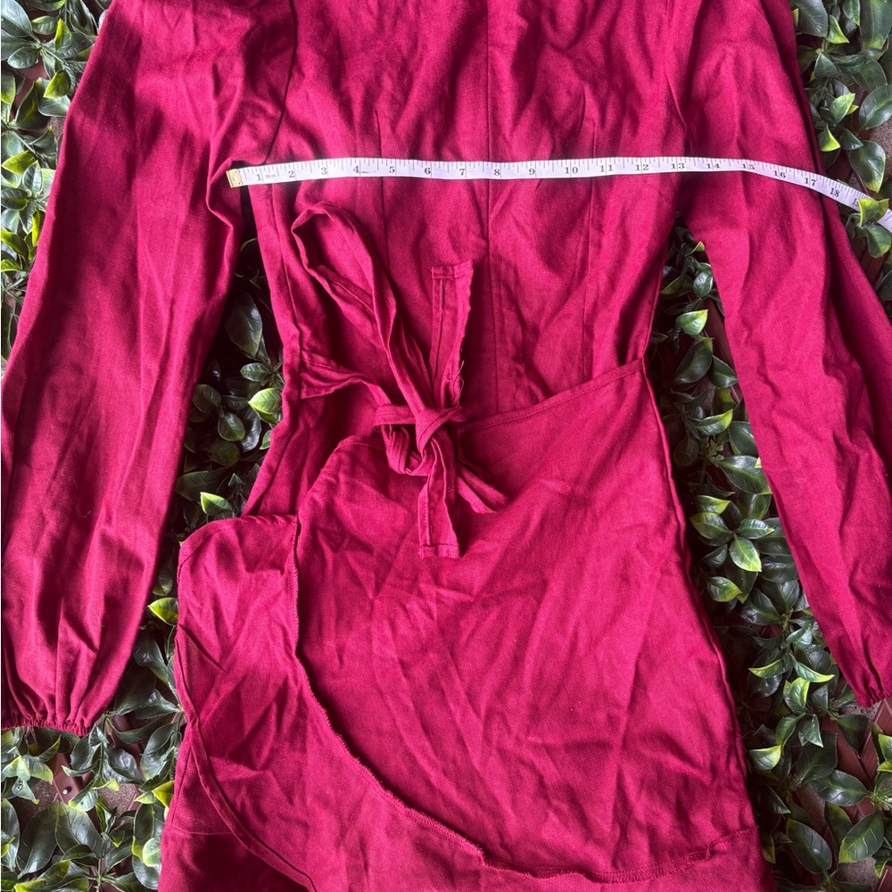 Princess Polly The Villa Mini Dress Burgundy - Picture 7 of 10